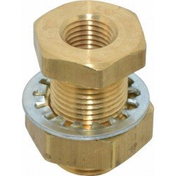 Bulkhead Fitting .25" MPT .94" long