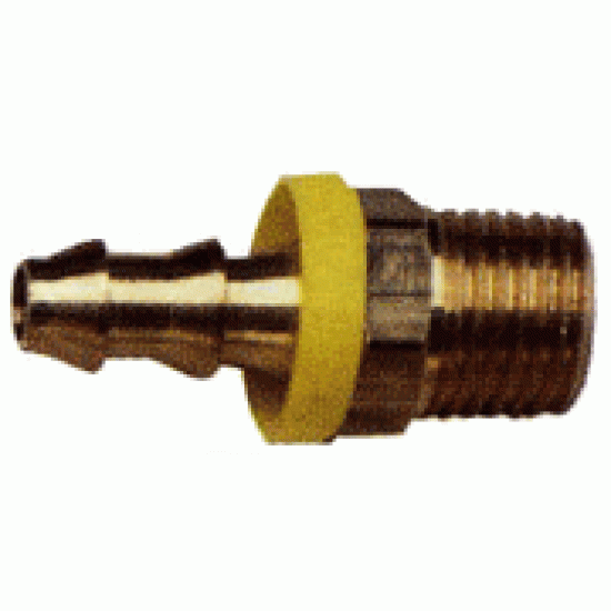 1/4" Lock-On to 1/4" MPT Brass Fitting